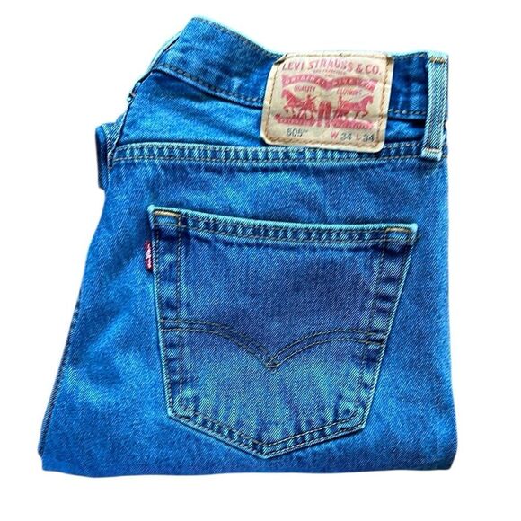 Levi's Men's 505 Regular Fit Straight Jeans - Picture 1 of 6